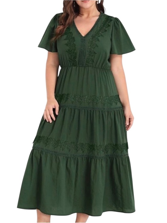 BloomChic Dresses & Skirts - BloomChic V Neck Midi Dress Sz 18/20 2X NWT